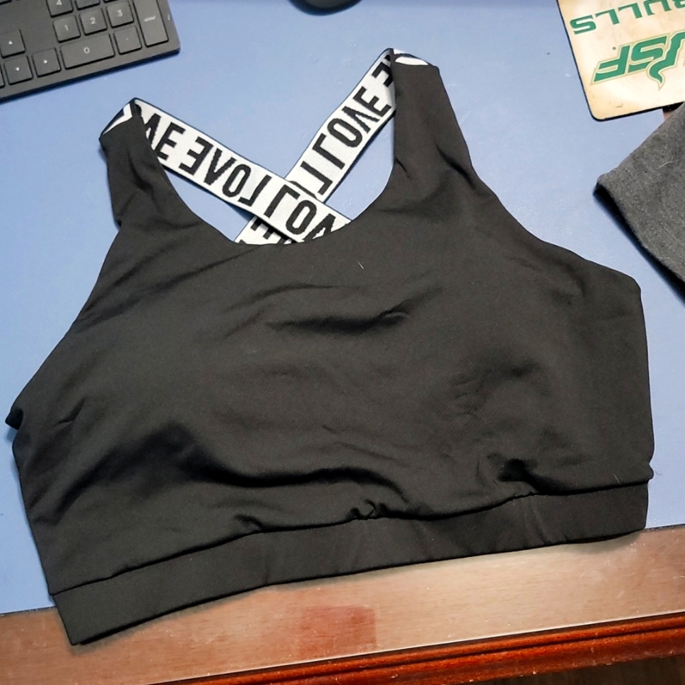 Shein strappy back sports crop